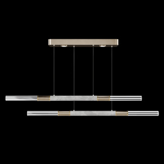 Antonia LED Linear Pendant in Soft Gold Leaf/Brass/Smoke (48|100150-512)