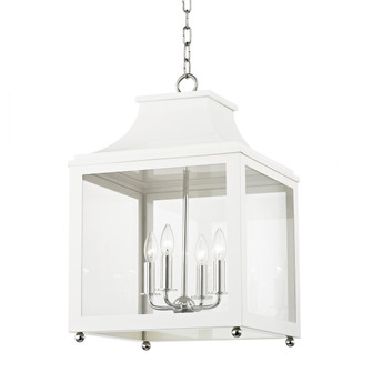 Leigh Four Light Lantern in Polished Nickel (428|H259704L-PN/WH)