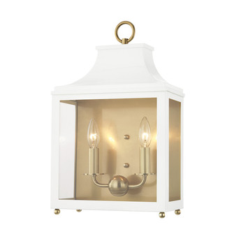 Leigh Two Light Wall Sconce in Aged Brass/Soft Off White (428|H259102-AGB/WH)