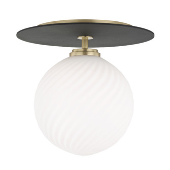 Ellis LED Semi Flush Mount in Aged Brass/Black (428|H200501L-AGB/BK)