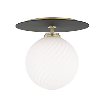 Ellis LED Semi Flush Mount in Aged Brass/Black (428|H200501L-AGB/BK)