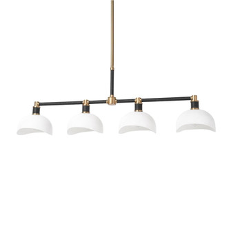 Brooklyn Four Light Chandelier in Antique Brass / Black (515|2874-79)
