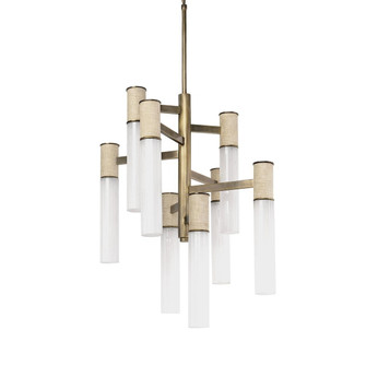 Vicente Eight Light Chandelier in Natural/Frosted Glass (515|2395-79)