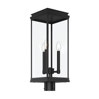 Lundon Three Light Outdoor Post Lantern in Black (12|59166BK)