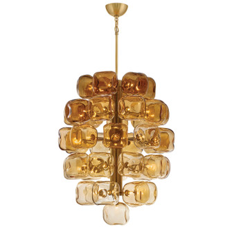 Perriand LED Chandelier in Unlacquered Brass (138|FR46858UB)