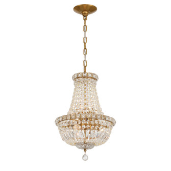 Roslyn Five Light Chandelier in Aged Brass (60|ROS-A1006-AG-CL-MWP)