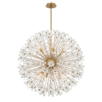 Adley 12 Light Chandelier in Aged Brass (60|ADL-512-AG-CL)