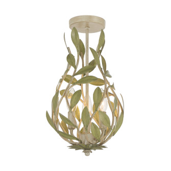 Broche Three Light Semi Flush Mount in Champagne Green Tea (60|565-CT_CEILING)