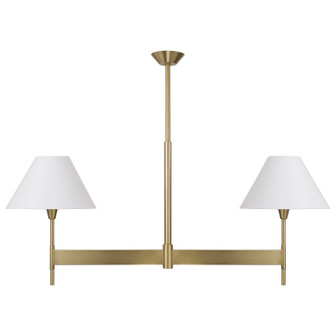 Leland Two Light Island Pendant in Aged Brass (65|860821AD-719)