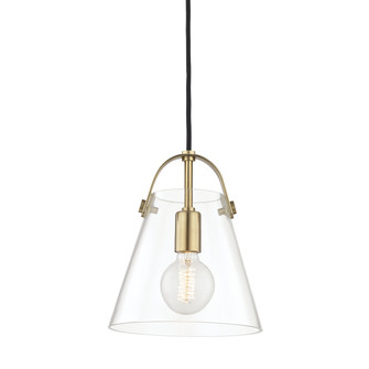 Karin One Light Pendant in Aged Brass (428|H162701S-AGB)