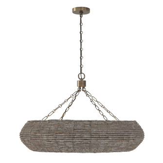Morada Eight Light Chandelier in Aegean Grey and Dark Brass (65|459781AGD)