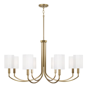 Adrian Eight Light Chandelier in Aged Brass (65|459581AD-716)
