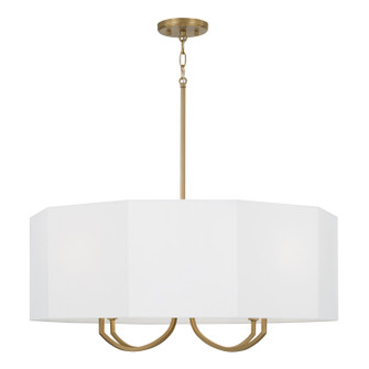 Adrian Four Light Chandelier in Aged Brass (65|459541AD)