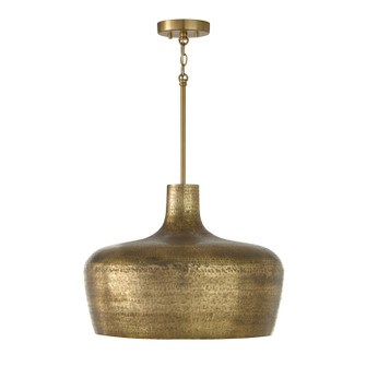 Myriah One Light Pendant in Tibetan Hammered Brass (65|360312THB)
