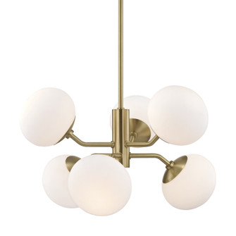 Estee Six Light Chandelier in Aged Brass (428|H134806-AGB)