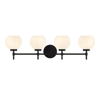 Hannah Four Light Bathroom Vanity in Matte Black (51|L8-9621-4-BK)