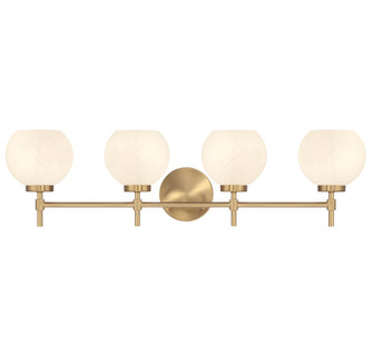 Hannah Four Light Bathroom Vanity in Warm Brass (51|L8-9621-4-322)