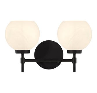 Hannah Two Light Bathroom Vanity in Matte Black (51|L8-9621-2-BK)