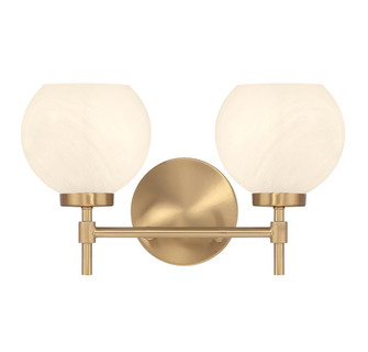 Hannah Two Light Bathroom Vanity in Warm Brass (51|L8-9621-2-322)