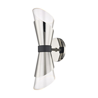 Angie LED Wall Sconce in Polished Nickel/Black (428|H130102-PN/BK)