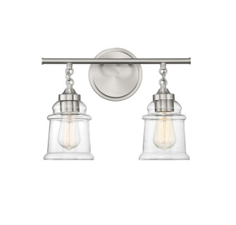 Fuller Two Light Bathroom Vanity in Satin Nickel (51|L8-8055-2-SN)