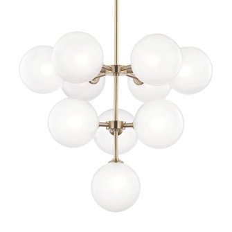 Ashleigh LED Chandelier in Aged Brass (428|H122810-AGB)