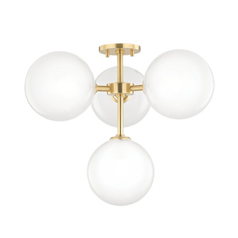 Ashleigh LED Semi Flush Mount in Aged Brass (428|H122604-AGB)