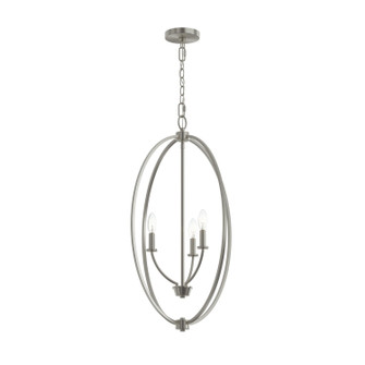 Jheni Three Light Foyer Pendant in Brushed Nickel (54|P500513-009)