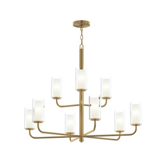 Mack Nine Light Chandelier in Brushed Gold (54|P400478-191)