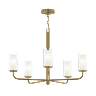 Mack Five Light Chandelier in Brushed Gold (54|P400475-191)