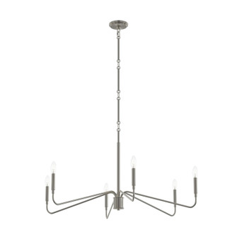 Pilar Six Light Chandelier in Brushed Nickel (54|P400472-009)
