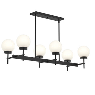 Rigsby Six Light Linear Chandelier in Matte Black (54|P400471-31M)