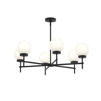 Rigsby Six Light Chandelier in Matte Black (54|P400469-31M)