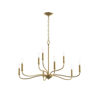 Ilia Nine Light Chandelier in Brushed Gold (54|P400465-191)