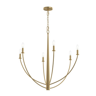 Jheni Six Light Chandelier in Brushed Gold (54|P400460-191)