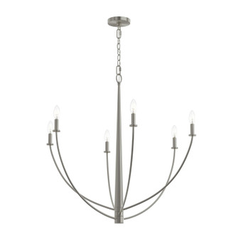 Jheni Six Light Chandelier in Brushed Nickel (54|P400460-009)