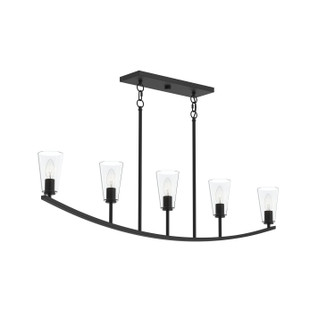 Jheni Five Light Linear Chandelier in Matte Black (54|P400456-31M)