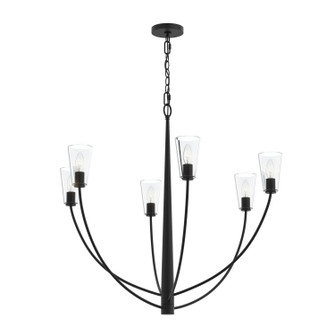 Jheni Six Light Chandelier in Matte Black (54|P400455-31M)