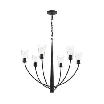 Jheni Six Light Chandelier in Matte Black (54|P400454-31M)