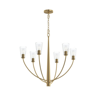Jheni Six Light Chandelier in Brushed Gold (54|P400454-191)
