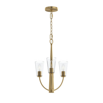 Jheni Three Light Chandelier in Brushed Gold (54|P400452-191)