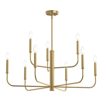 Reines Nine Light Chandelier in Brushed Gold (54|P400449-191)