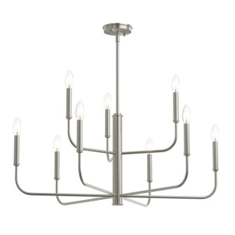 Reines Nine Light Chandelier in Brushed Nickel (54|P400449-009)