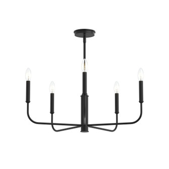 Reines Five Light Chandelier in Matte Black (54|P400446-31M)
