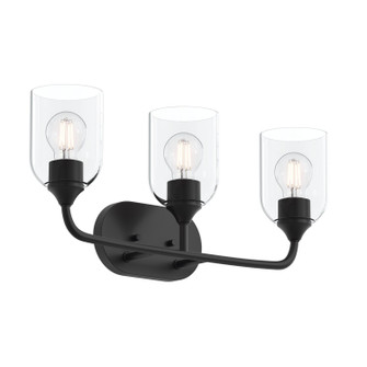 Ilia Three Light Bath Vanity in Matte Black (54|P300573-31M)
