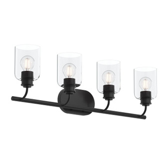 Reines Four Light Bath Vanity in Matte Black (54|P300568-31M)