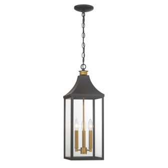 Hurstborne Three Light Outdoor Hanging Lantern in Dark Matte Black (7|78304-734)