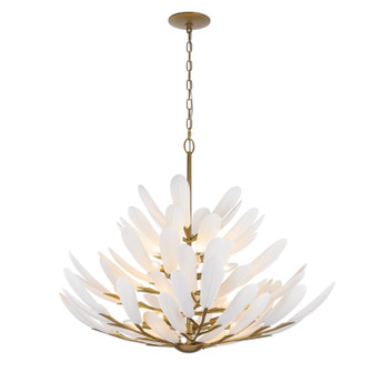 Vellinor Ten Light Chandelier in Painted Legacy Brass (29|N3428-870)