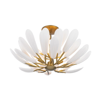 Vellinor Four Light Semi-Flush Mount in Painted Legacy Brass (29|N3424-870)