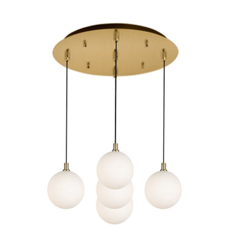 Bolla LED Pendant in Brushed Gold/Opal Glass (347|MP3106BGOP-05)